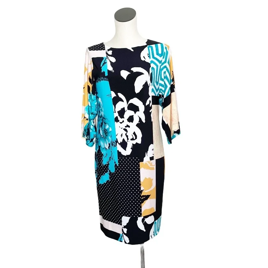 NWOT Chico’s MULTI-COLORED PRINTED KIMONO DRESS - Image 6