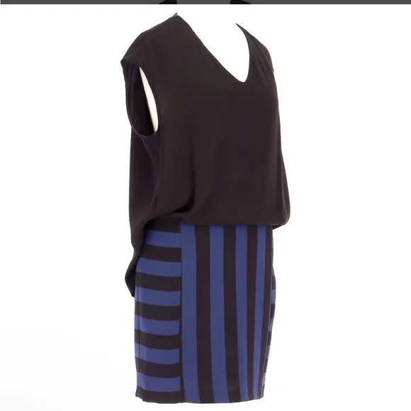 Sandro Rayure Shirt Tail Stripe Dress Size 2 - Image 2
