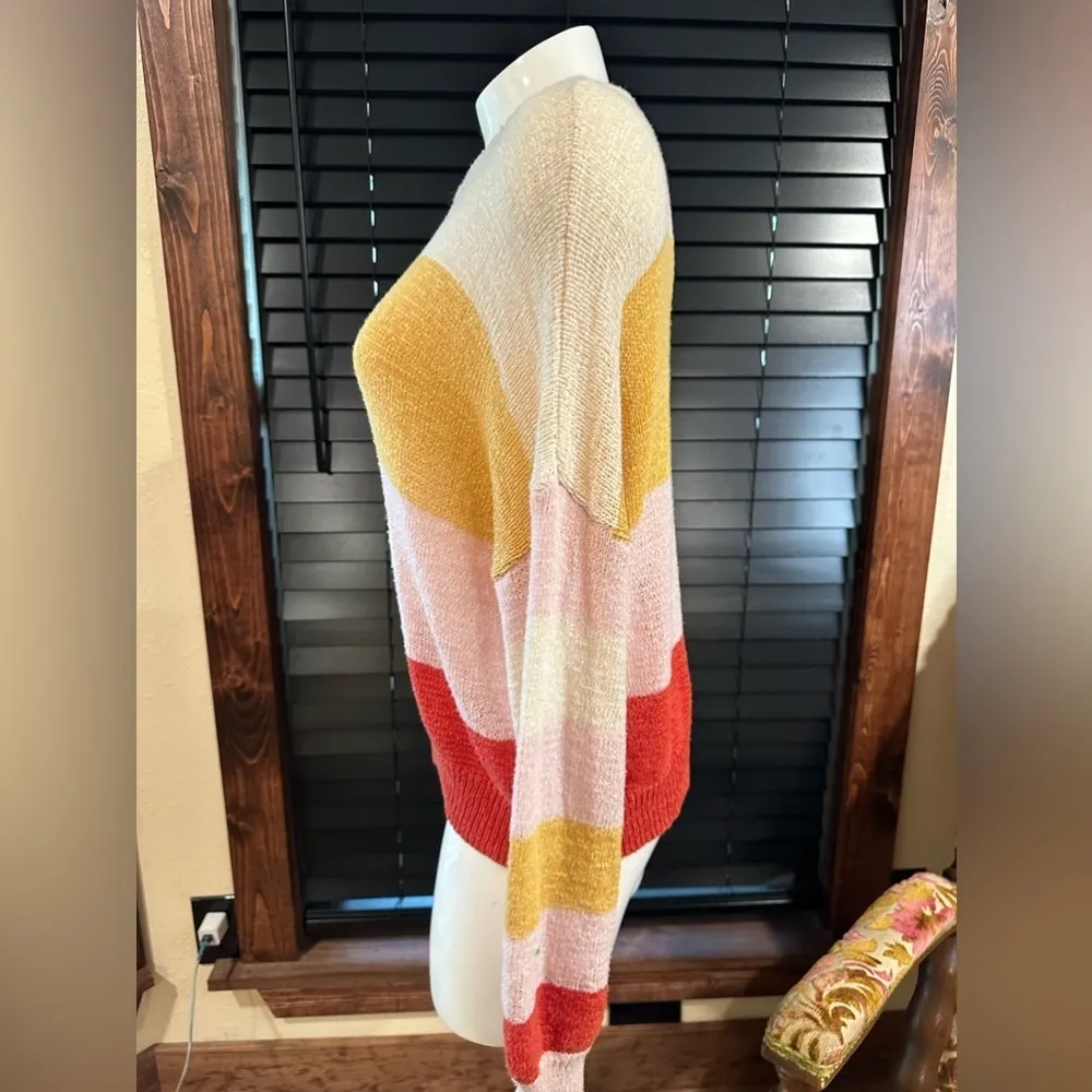 EUC Dreamers light weight sweater multicolor stripe Sz S/M oversize sweater - Image 3
