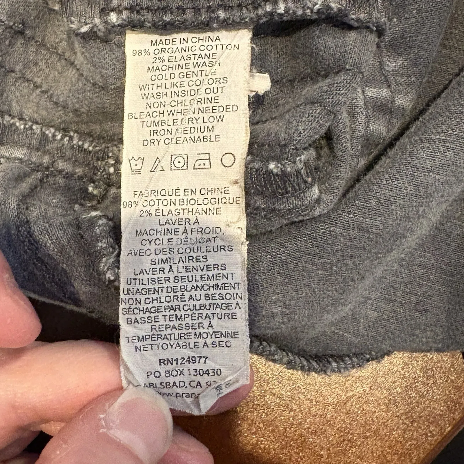 Prana Dollia Pants Womens Gray Mid Rise Envelope Cargo Pockets Size 6 Stretch - Image 6