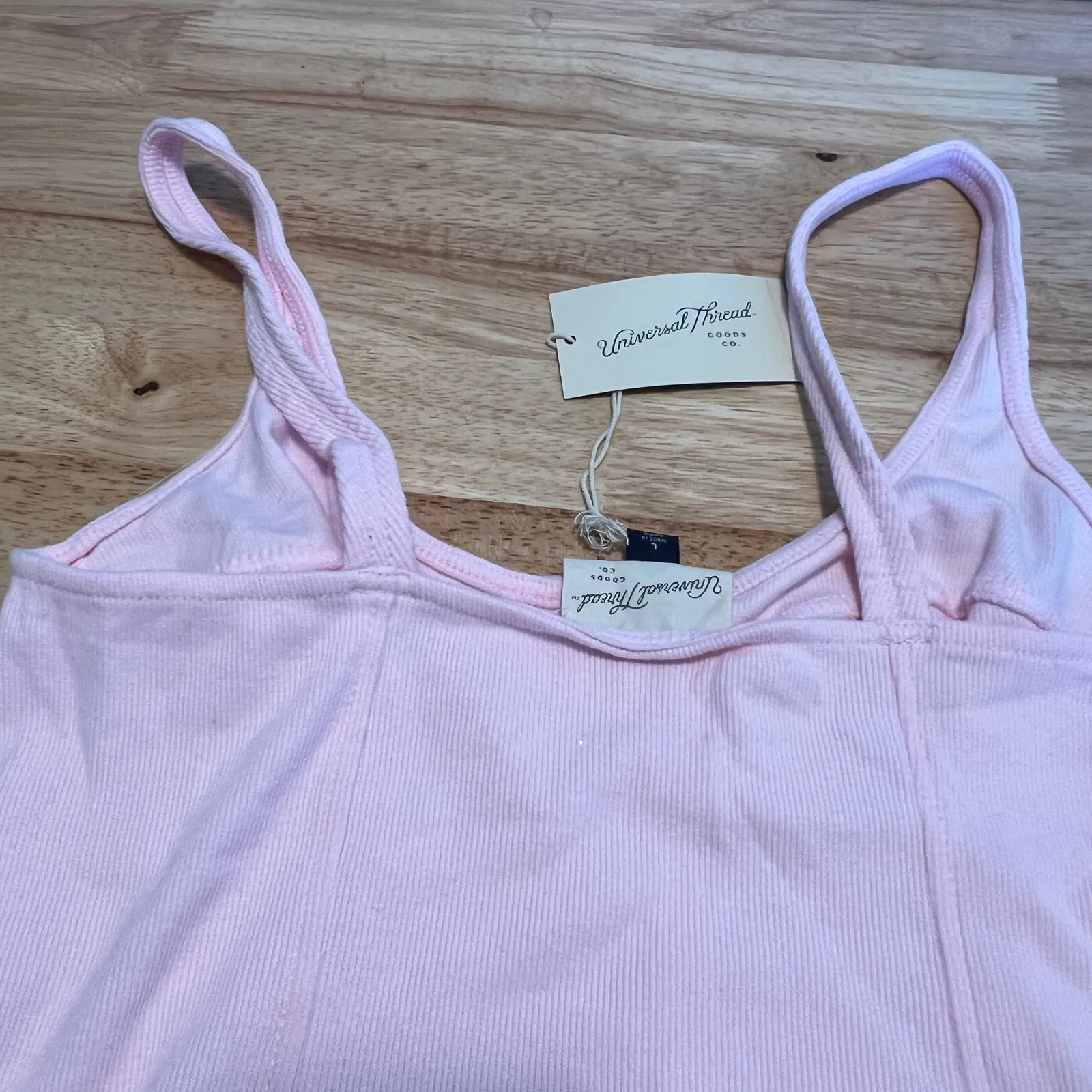 Universal Thread Women's Light Pink Corset Tank - Size Large - NWT - Image 3