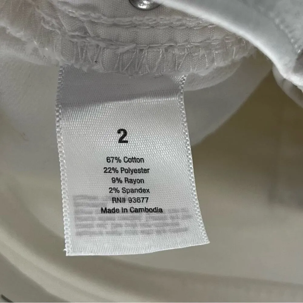 a.n.a Distressed White Skinny Ankle Jeans Size 2 - Image 8