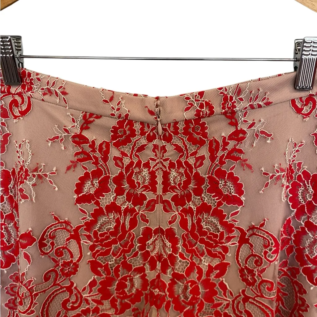 Alexis Sun Lace Li Shorts In Red Scalloped Hem Size Small - Image 7