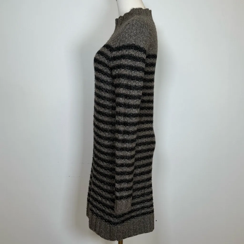 Abercrombie & Fitch Striped Sweater Dress Turtleneck Cotton Blend Women’s Small - Image 6