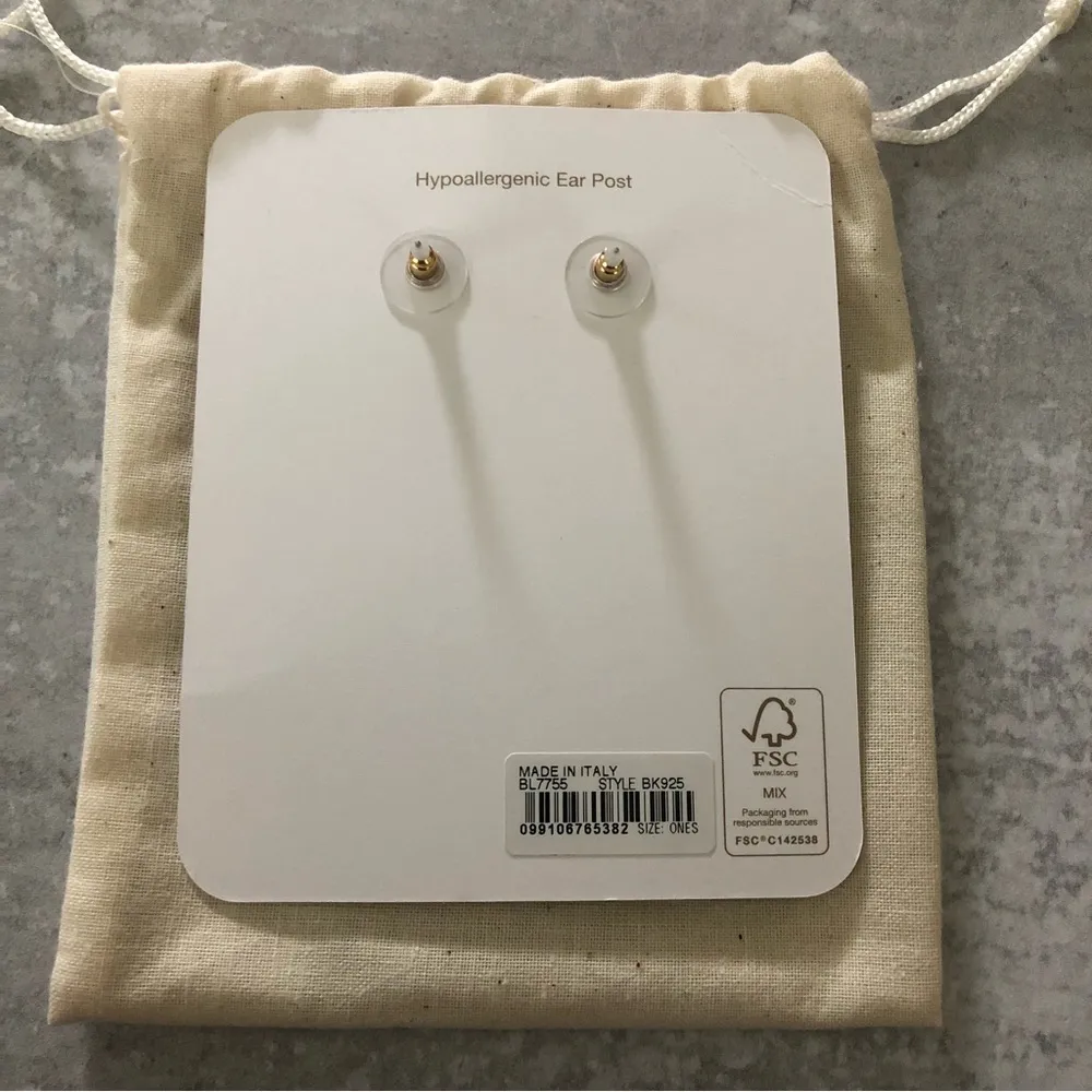 J. Crew Made in Italy Round Drop Earrings in Pale Seascape BK925 NEW - Image 4