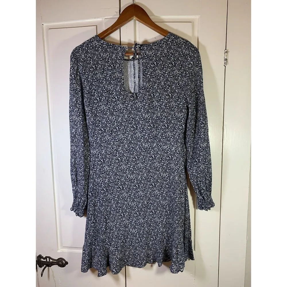 Paris‎ Atelier & Other Stories Dress 4 Blue Ditsy Floral Booomcore Flowy Preppy - Image 3