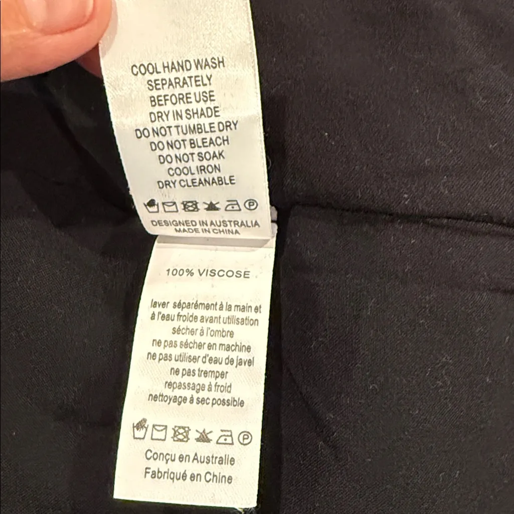 Seafolly Womens Black Crochet Trim mini kaftan Medium - Image 13