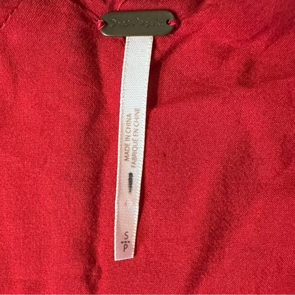 Free People Wonderland Printed‎ Mini Dress S $128 Long Sleeve Belted Button Down - Image 9