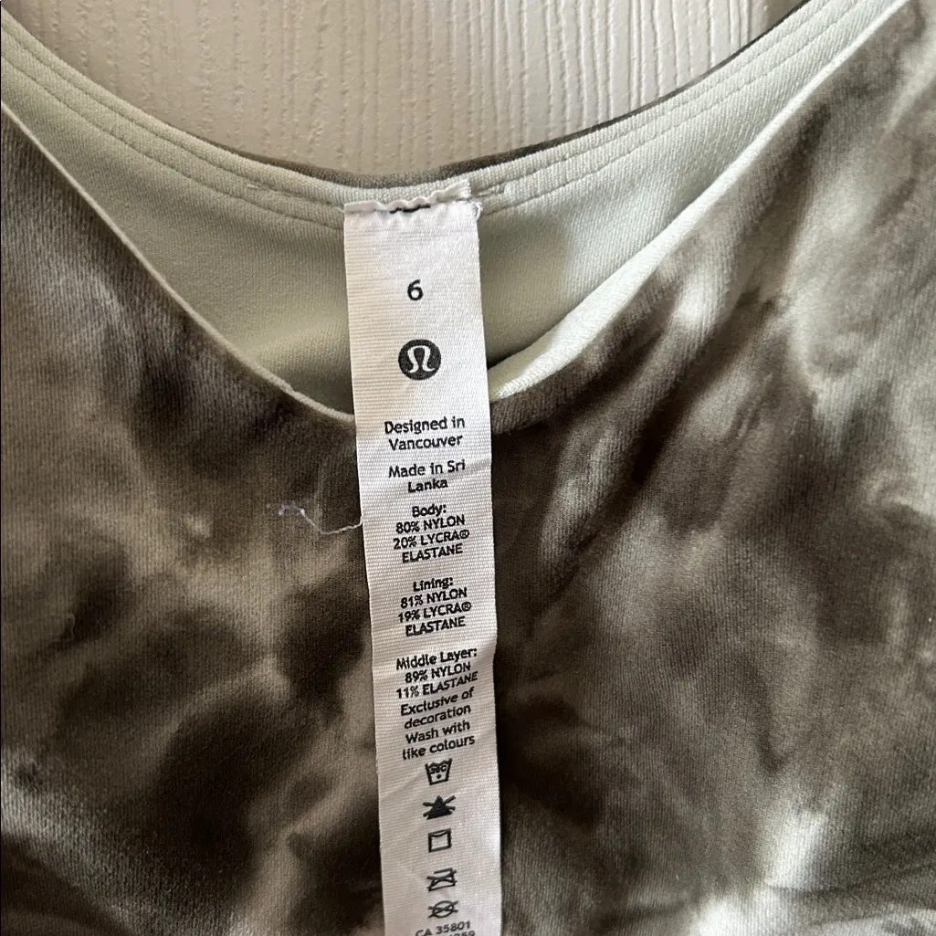 Lululemon Women Align Tank Diamond Dye Light‎ Sage Army Green Dark Green Sz 6 - Image 7