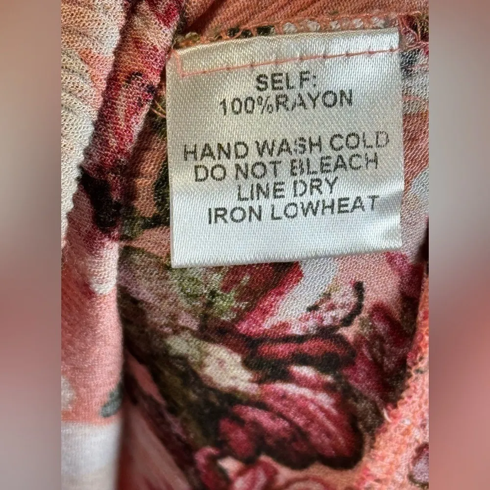 Bluiyv Young Contemporary Romper Dress‎ Pink Floral Long Sleeve Small - Image 5