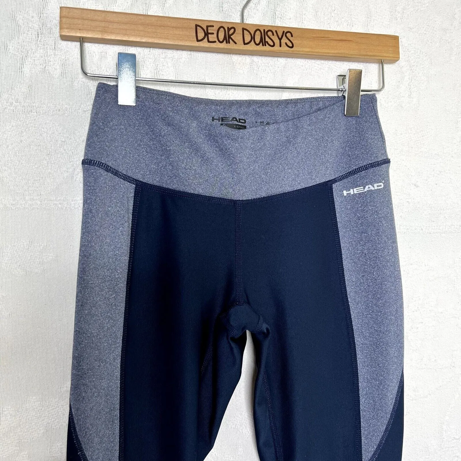 Head  Blue Athletic Workout Leggings - Image 3