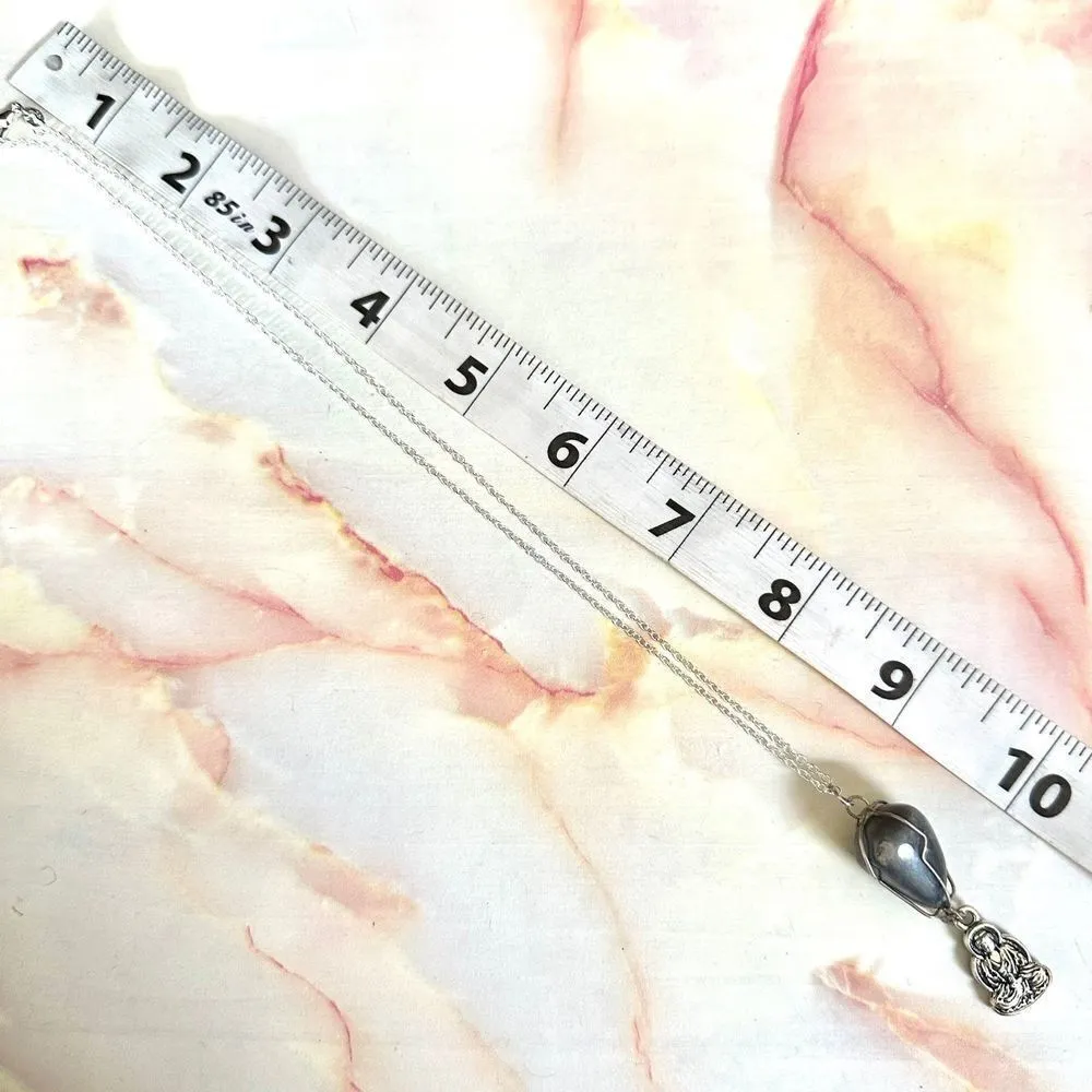 Blue aventurine Buddha pendant necklace - Image 9