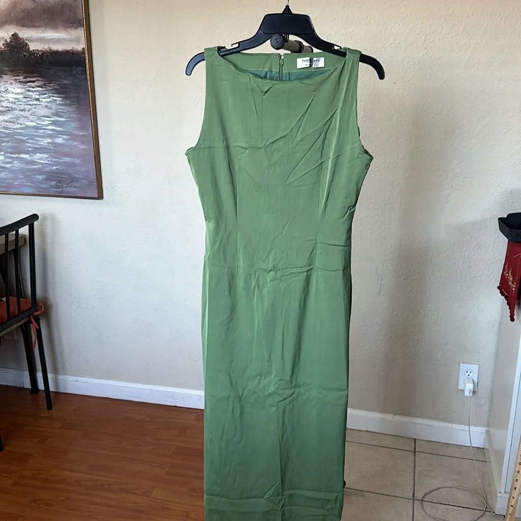 HOUSE OF CB 'Filomena' Olive Boat Neck‎ Maxi Dress NWOT size L - Image 7