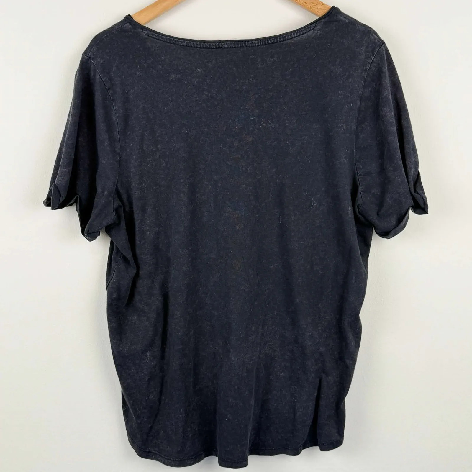 Maurices Game Day VNeck T Shirt Black Distressed Graphic Tee Womens Plus Size 0X - Image 4