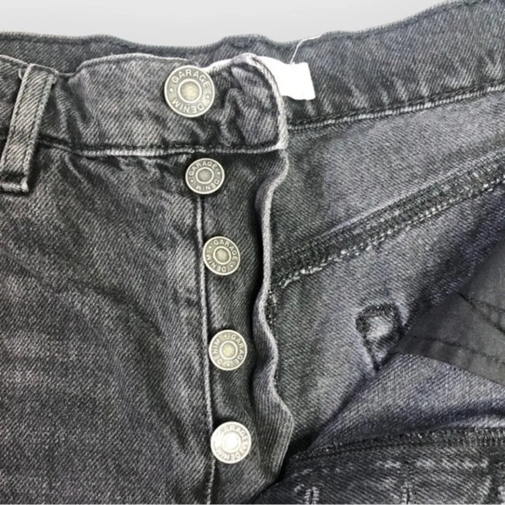 Garage Black Vintage Cut-Off High Rise Destructed Denim Shorts - Image 82