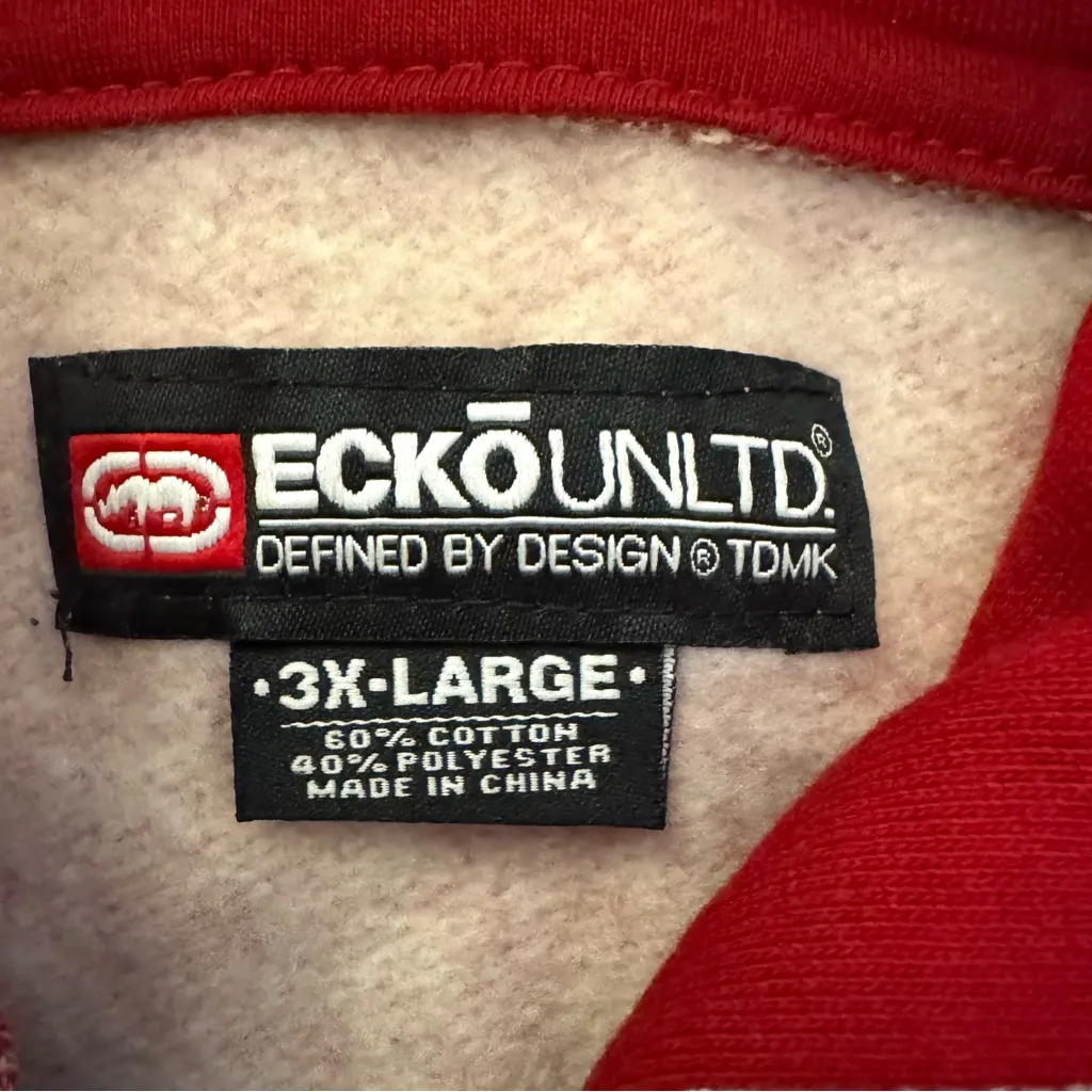 ECKO UNLTD (Unlimited) heathered red zipper hoodie, plus size 3X Large - Image 11