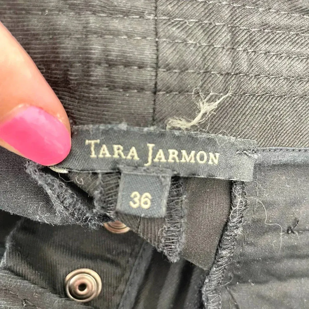 Tara Jarmon Black Biker Skinny Cargo Pants‎ Jeans Size 36 / US 4 - Image 11