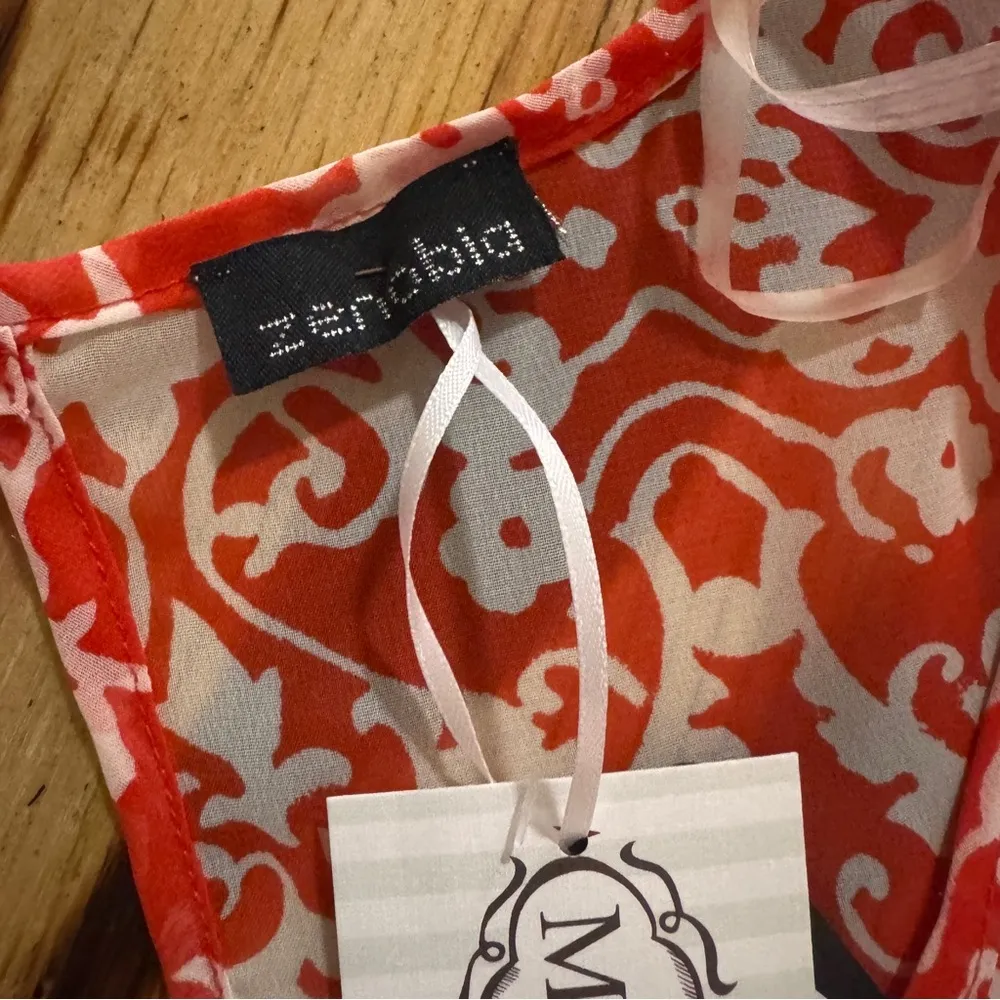 Zenobia Red and White Striped Tank Top‎ - Image 2