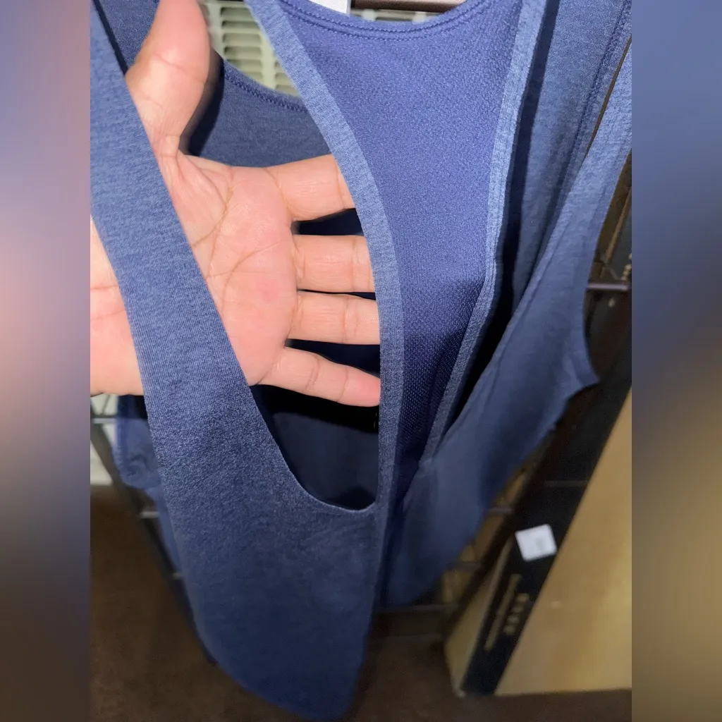 Nike Blue Racerback Tank Top - Image 3