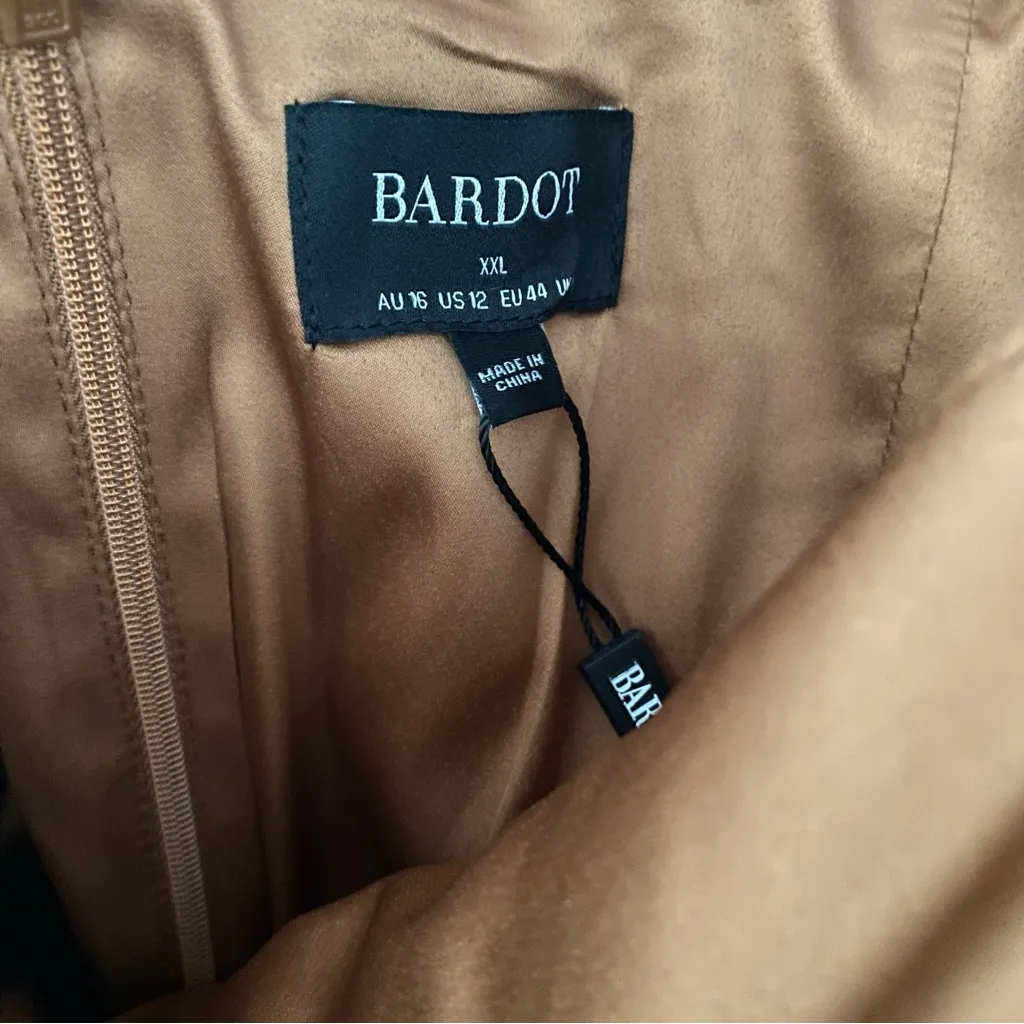 Bardot Jamila NWTs Strapless Corset Dress Brown size 12 - Image 11