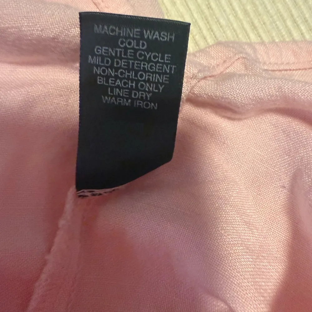 Avenue Pink 3/4 Sleeve Bib Collar Button Down Shirt - Image 4