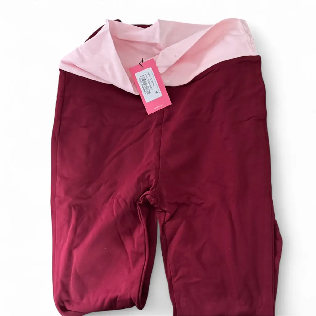 Edikted Contrast Fold Over Flared Leggings nwt s - Image 3