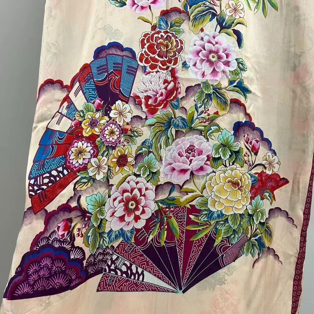 NWOT Johnny Was Silk KIMONO Floral Coat Yellow Pink Multi Jacket Sz S - Image 15