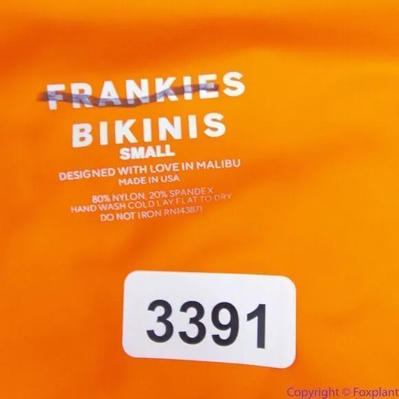 NEW Frankies Bikinis‎ retro Indy floral halter cowl swim top, S - Image 9
