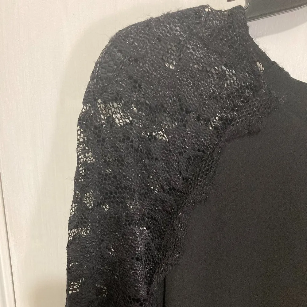 NEW Belle by Badgley Mischka women's 10 lace arm stretchy nylon shift dress NWD - Image 3