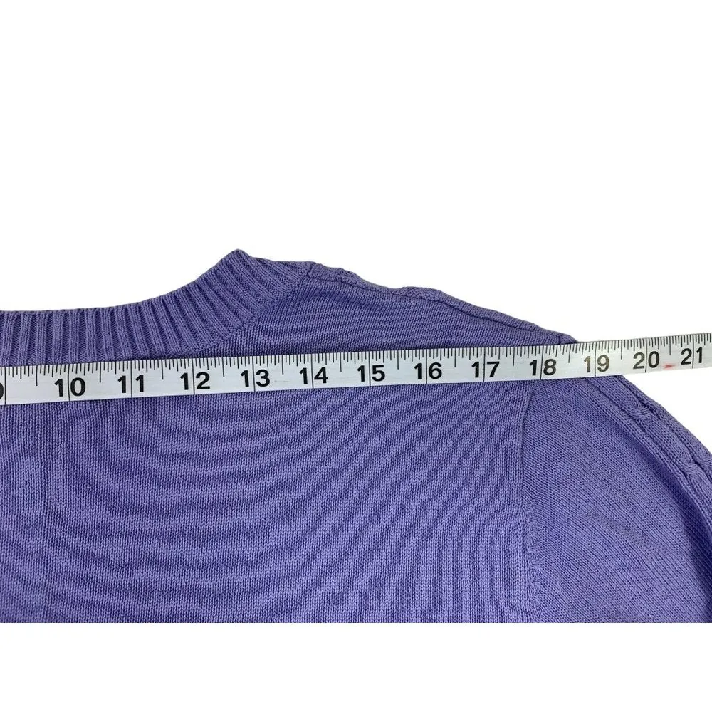 Karen Scott Women's Lavender Cotton Sweater - Image 5