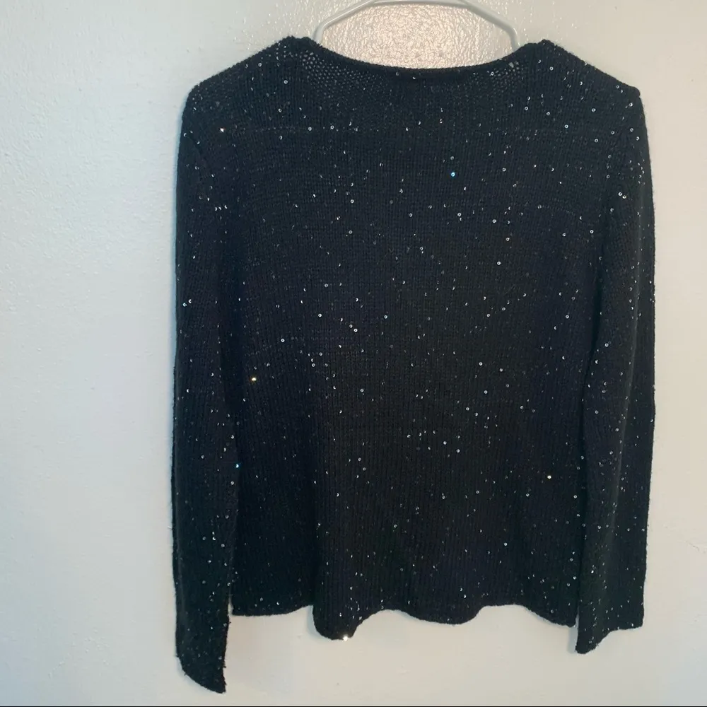 Narciso Rodriguez Crewneck Sweater Black Sequin S - Image 7