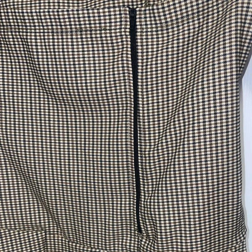 Windsor Strapless Pleated Mini Dress Large Corset Drop Waist Preppy Chic Brown - Image 7