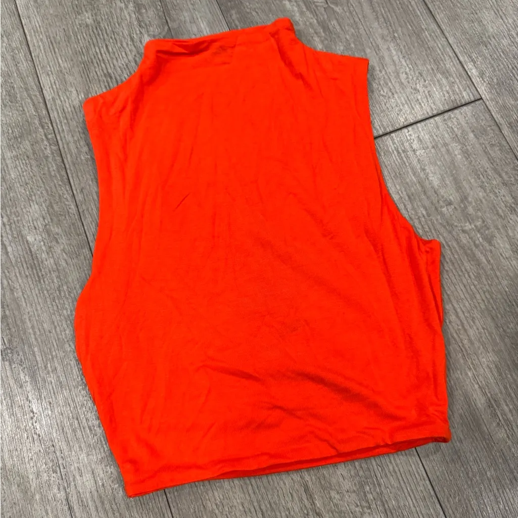 Naked Wardrobe Vibrant Orange Crop Top - Image 5