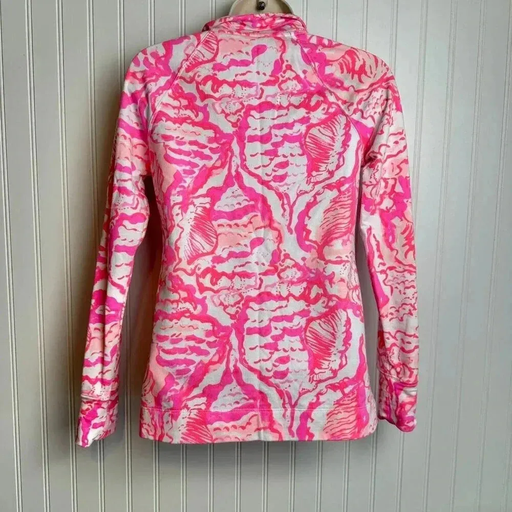 Lilly Pulitzer pink half zip long sleeve pullover jacket size XXS L38 - Image 7