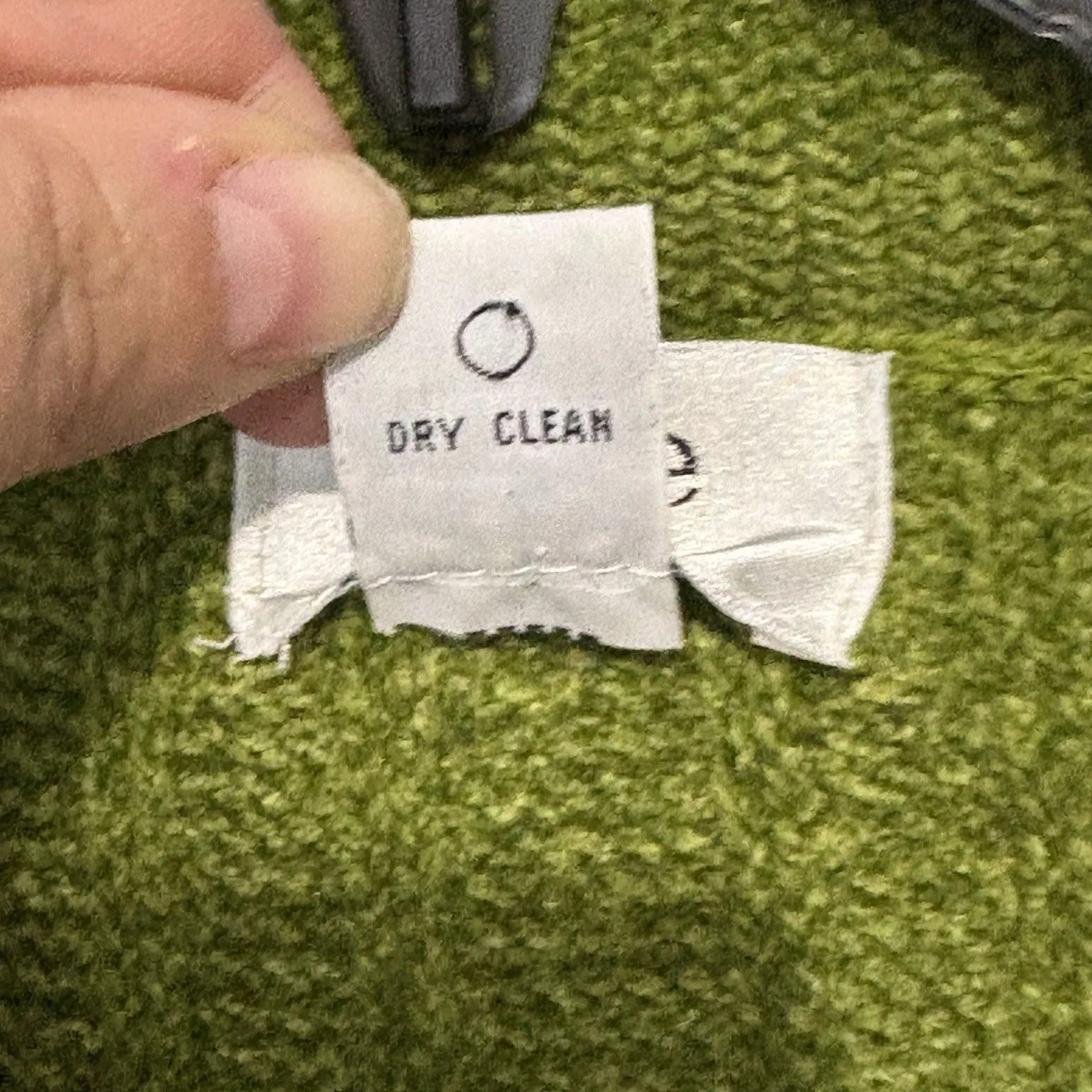 Vintage 90s Small Chenille Sweater Cardigan Peter Pan Collar Pockets Green Cozy - Image 5