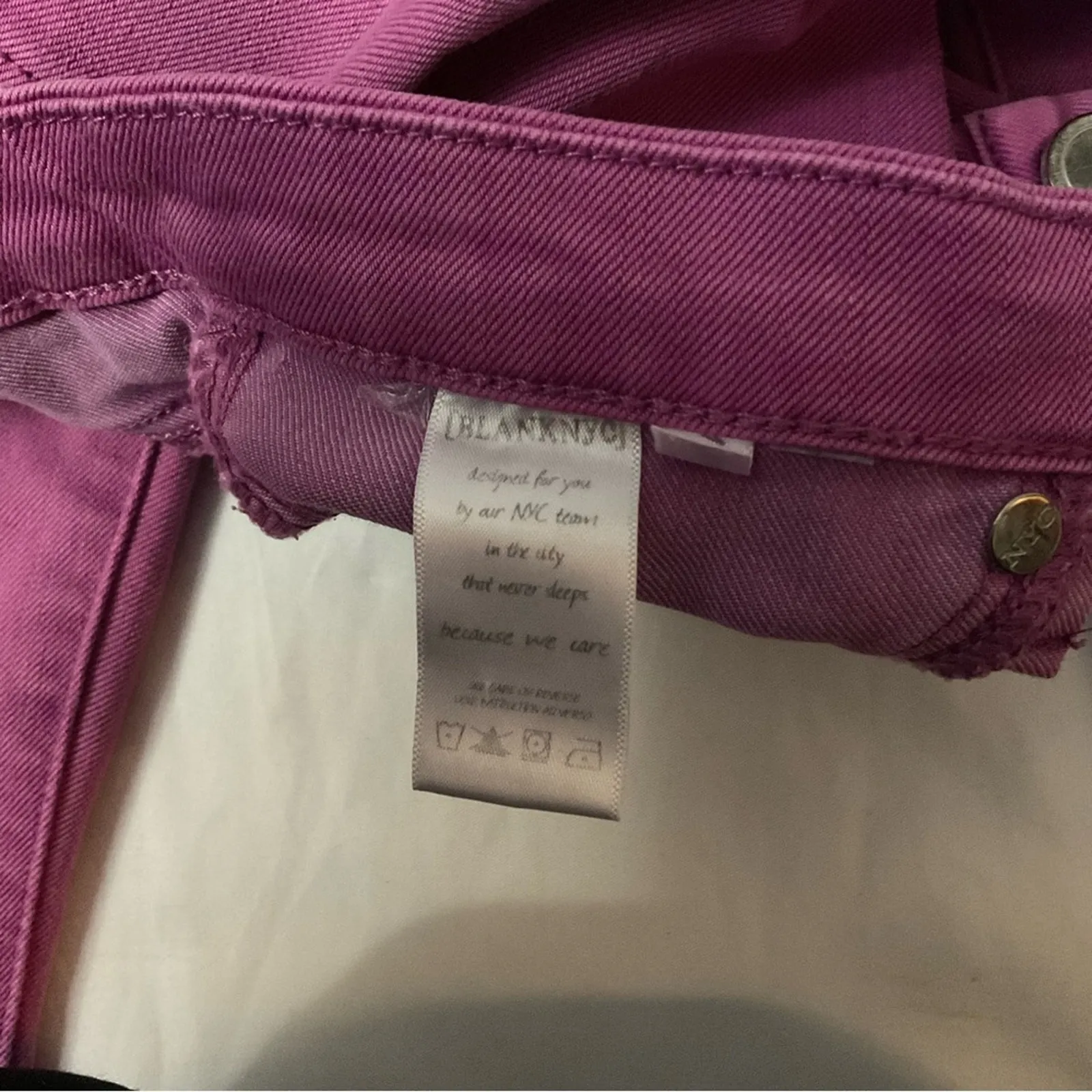 Blank NYC Pink Denim Skinny Jeans 27 Classic Preppy Coconut Girl Rainbow Casual - Image 9