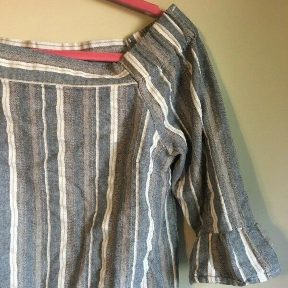 Ethereal by paper crane small blue striped top - Image 3