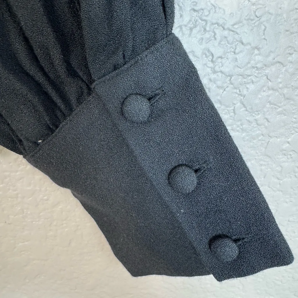 Aritzia Wilfred Clarissa Puff Sleeve Long Sleeve Blouse Black size 2XS XXS - Image 11