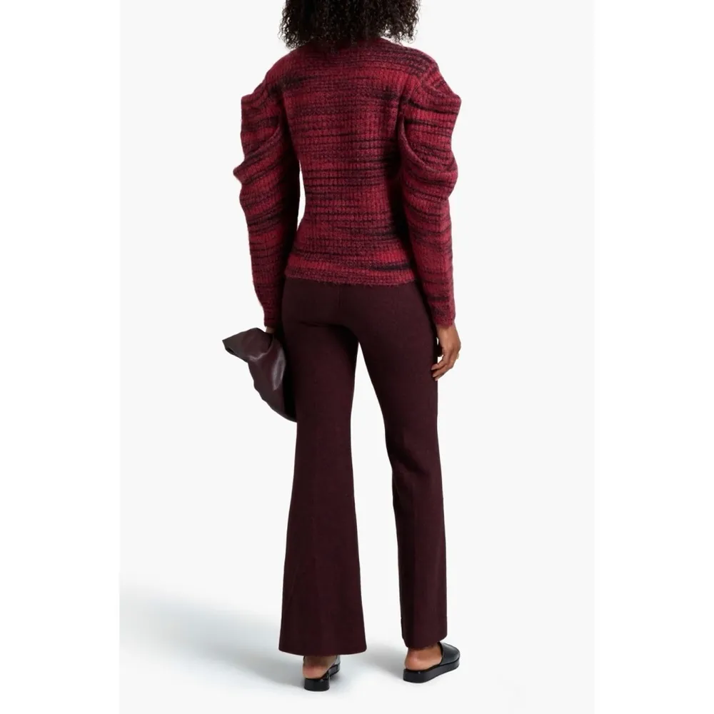 NWT Naadam Space Dyed Alpaca Merino Wool Sweater Pullover Puff Sleeves Size XS - Image 3