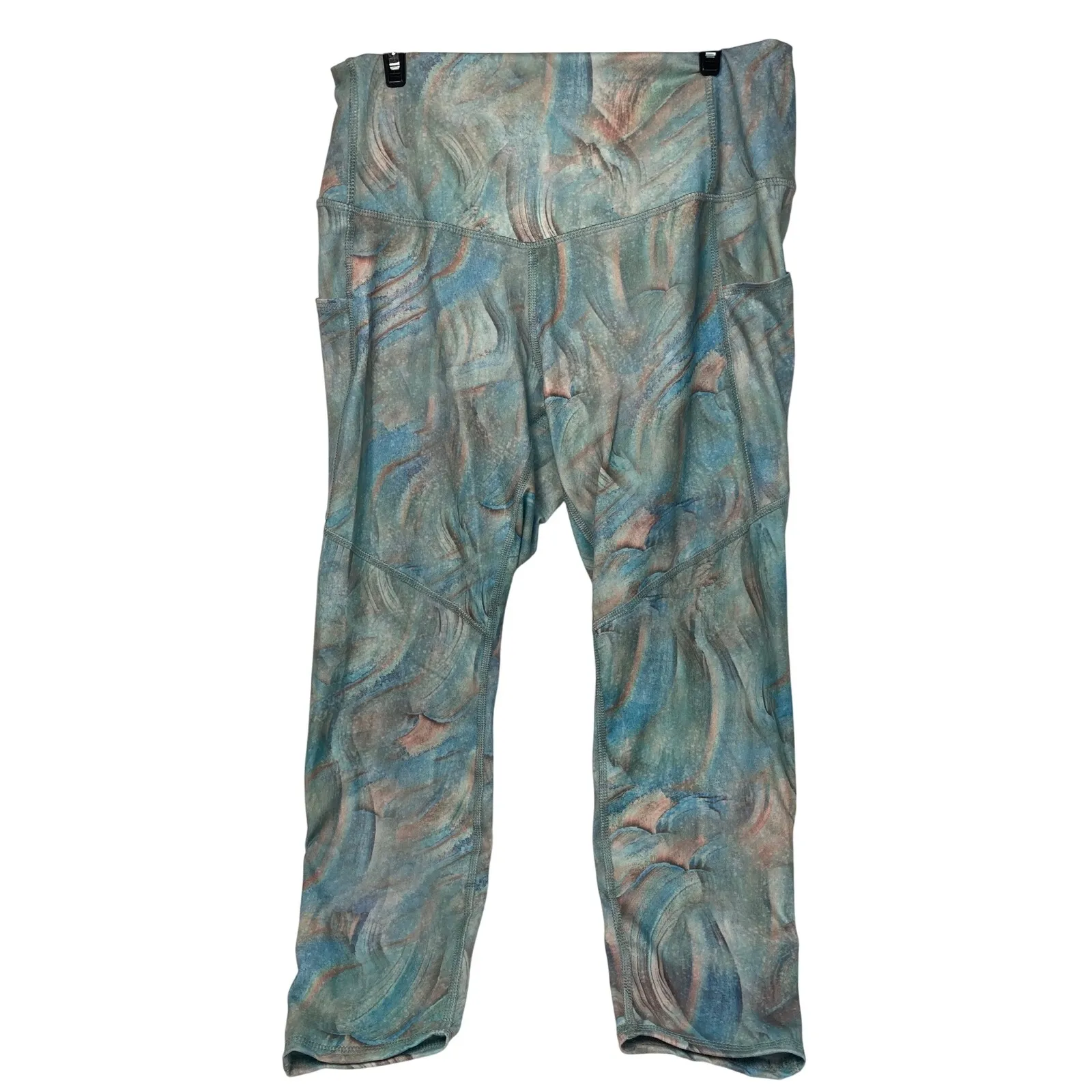 Evolution and Creation Blue Marble Print Leggings – Size XL - Image 2