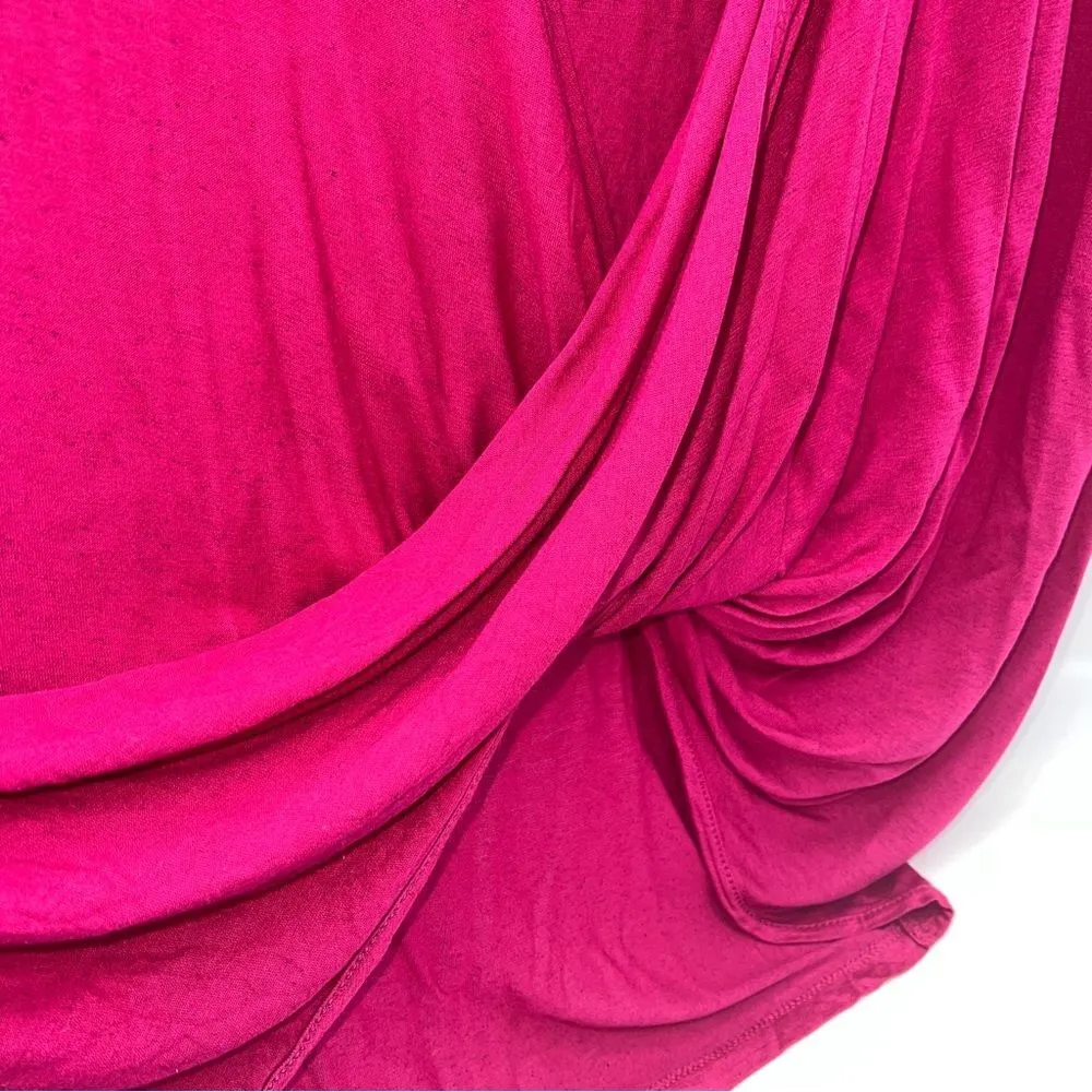 Bobeau Dark Pink Pull Over Sweater wi/Draped Twist in Front w/Long Sleeves-Sz M - Image 4