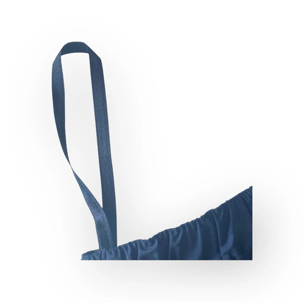 new 7 for All Mankind® ㋛ Shiny Taffeta Strapless Peplum Top  ㋛ Midnight Navy ㋛ L - Image 13