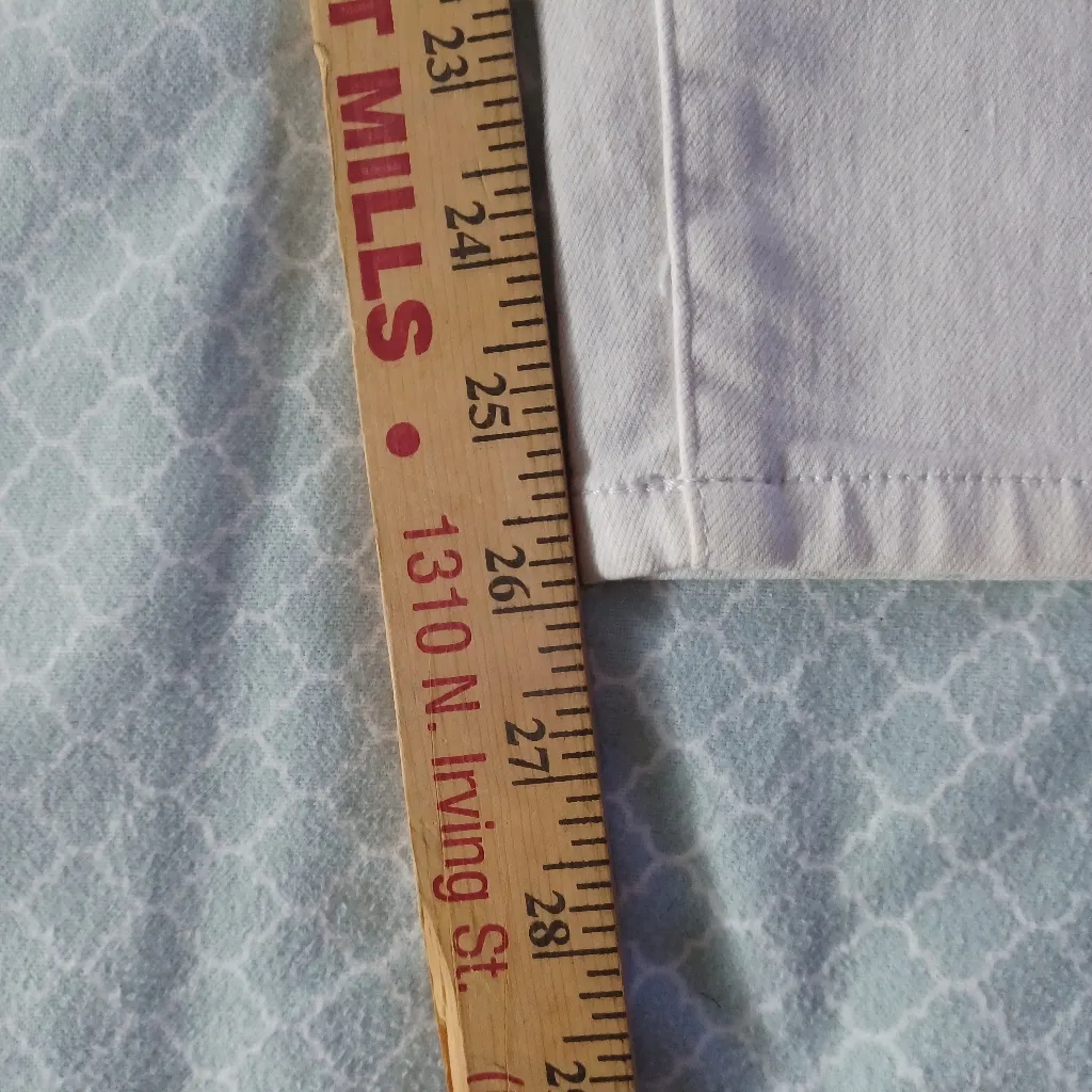 SIMPLY VERA WANG WOMEN'S MID RISE WHITE DENIM JEANS SKINNY SIZE 16 Petite - Image 4