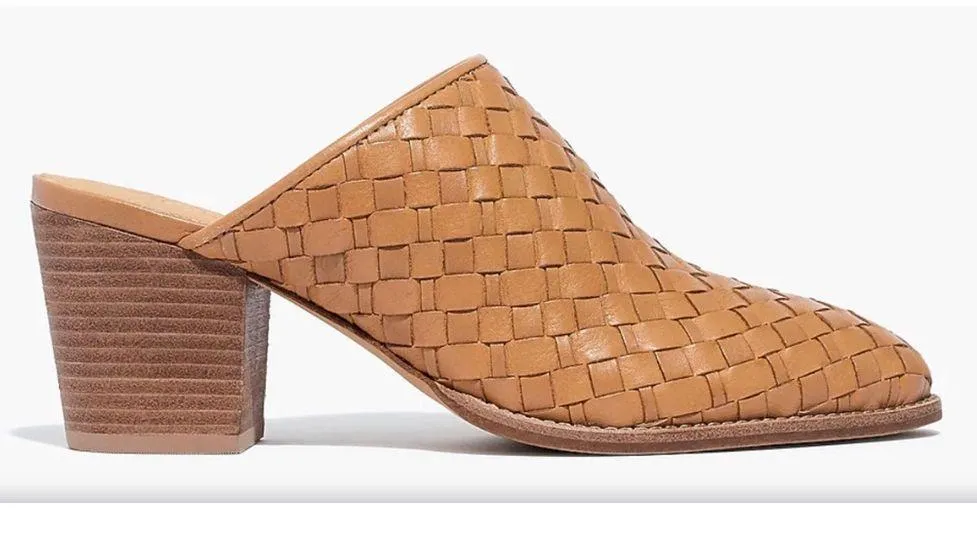 Madewell The Harper Mule in Woven Leather Size 6 - Image 3