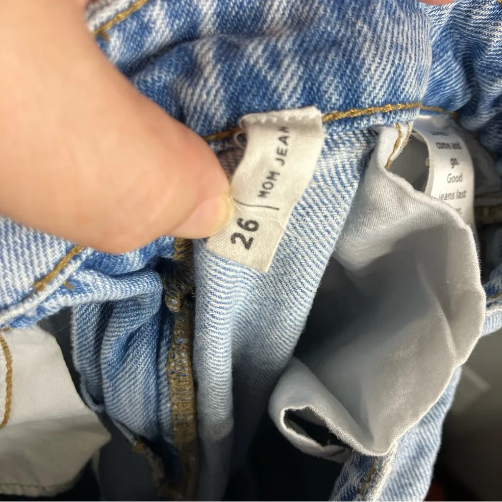 Pacsun destroyed distressed mom‎ jeans women’s size 26 trendy high rise casual - Image 6