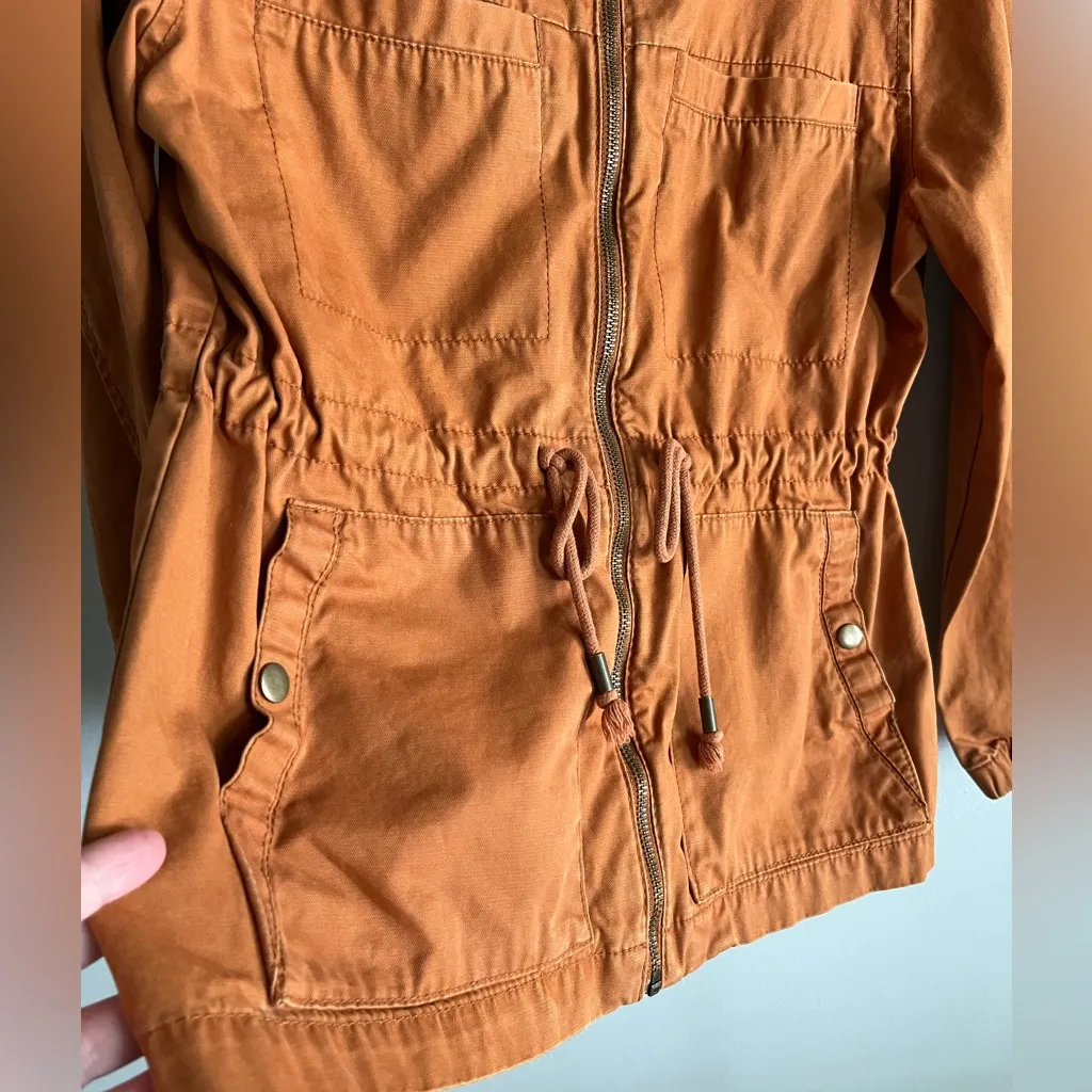 OLD NAVY twill field utility jacket pockets zip front S - Image 4