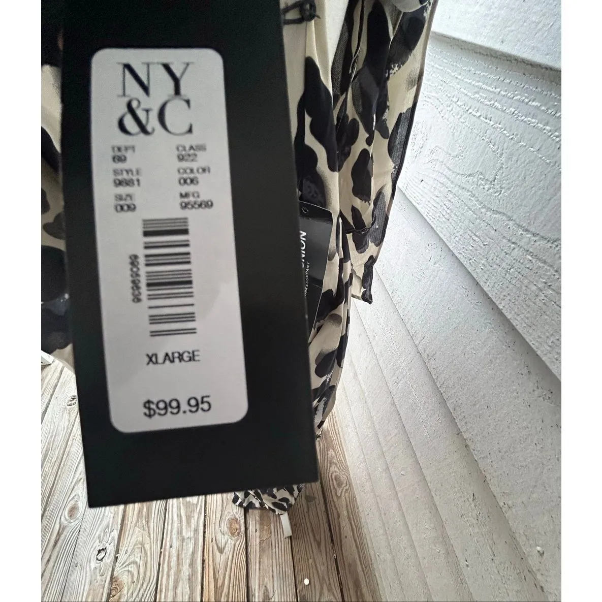 NWT NYCO Gabrielle Union Leopard Print Strapless Dress Black / Beige XL - Image 6