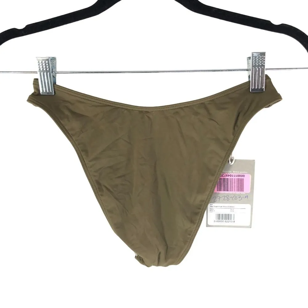 Everlane Womens The Thigh-High Bikini Bottom Beech Green S - Image 4