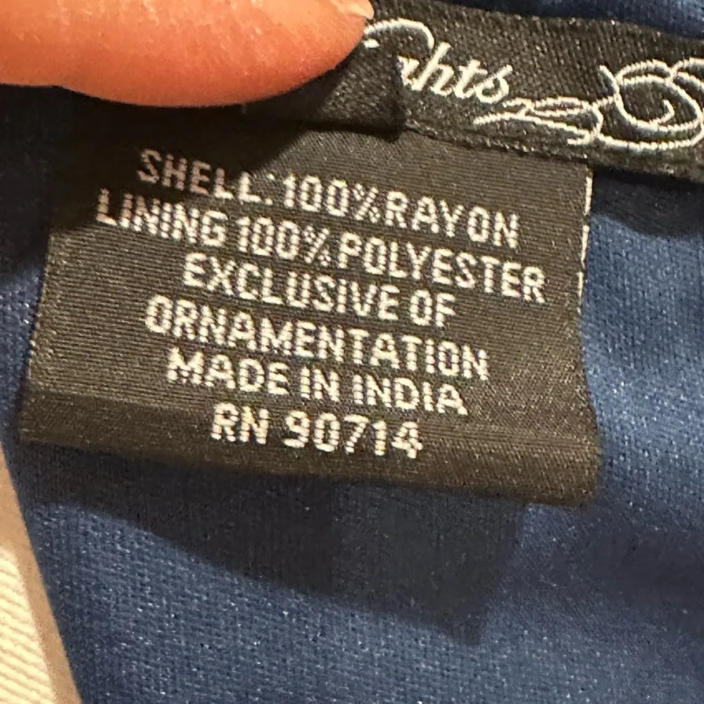 Pisarro Nights Blue Silver Gray Beaded & Sequence Mesh Midi Cocktail Dress Sz 2. - Image 12