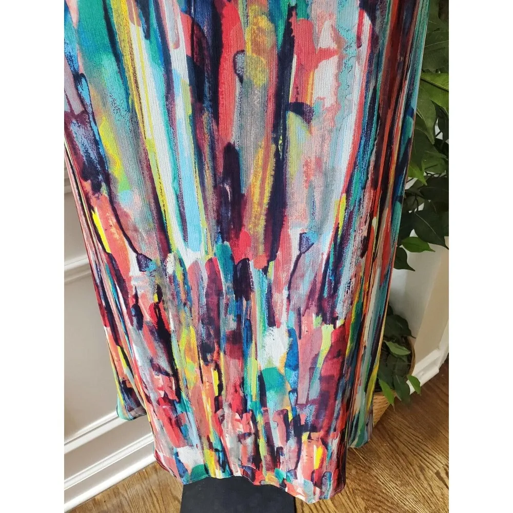 Jack By BB Dakota Multicolor Polyester Sweetheart Neck Sleeveless Maxi Dress 6 - Image 7